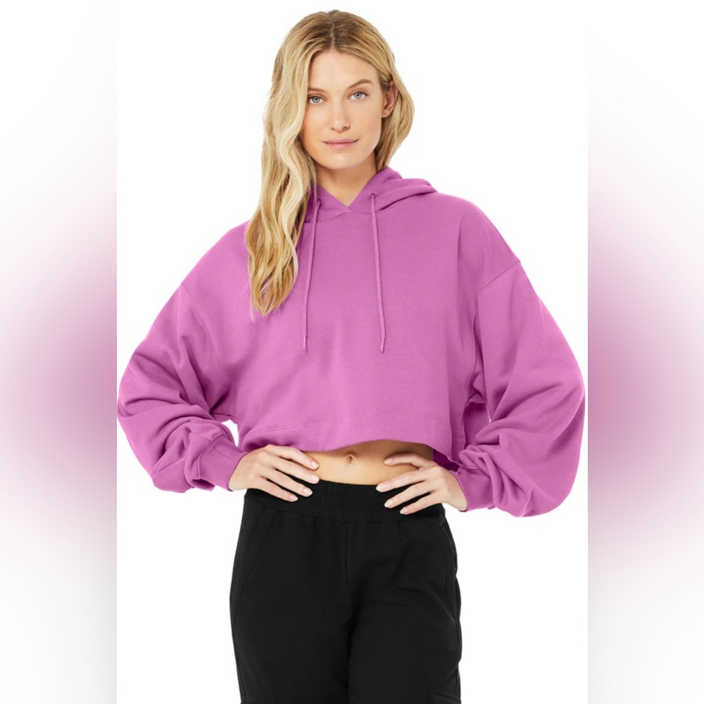 Alo Bae Hoodie in Electric Violet